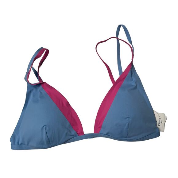 L*SPACE Finneas Bikini Top Aura Bubble Gum Triangle Layered Look Large NEW - Picture 5 of 9